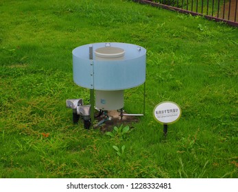 Rain Gauge In A Field