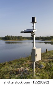 Rain Gauge On Dam