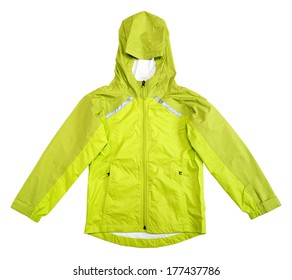 Rain Jacket Isolated On White Background