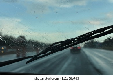 Rain On Windshield Stock Photo 1126386983 | Shutterstock