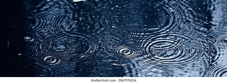 rain puddle circles, aqua abstract background, texture autumn water - Powered by Shutterstock