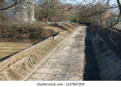 Rain Retention Basin In Germany