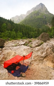 Rain Shelter In Mountains