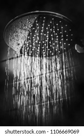 Rain Shower Head With Steam Water Drops