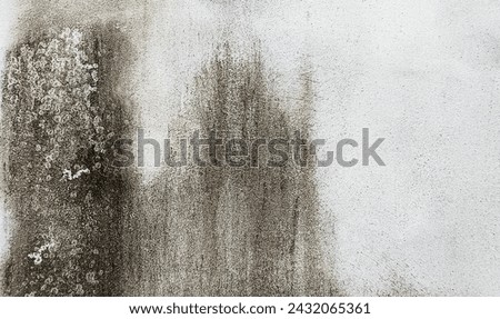 Rain stains on cement wall