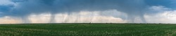 Rain Storm Clouds Stunning Landscape Over Prairie, Alberta Canada