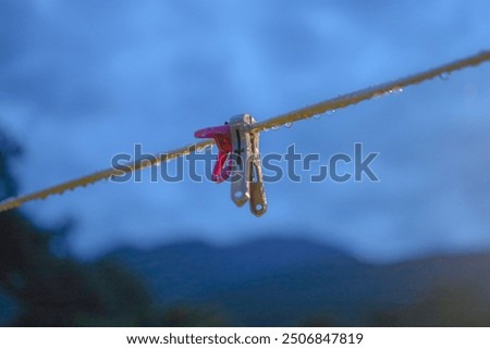 rain storm is over
clothes drying rack