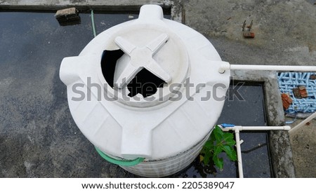 rain water filled in broken tank