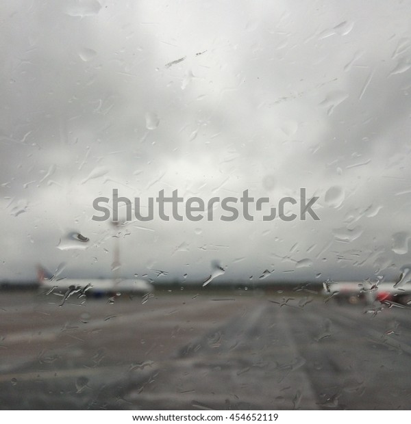 rain window in the
airport, rain background