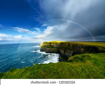 Rainbow above Cliffs of Moher. Ireland. - Powered by Shutterstock