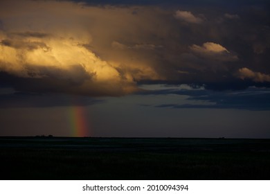 A Rainbow After A Prairie Storm