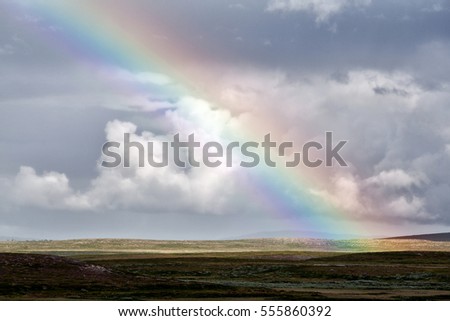 Similar – Schottischer Regenbogen, halbiert