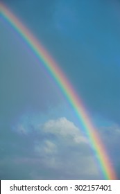 Rainbow Formed After Rain Clouds Blue Stock Photo (edit Now) 1736492537