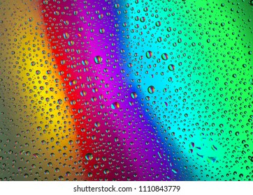 Rainbow background with drops