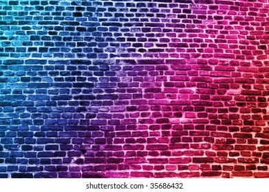 Rainbow Brick Wall Stock Photo 35686432 | Shutterstock