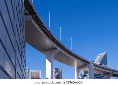 Rainbow Bridge, an elevated highway on a sunny day