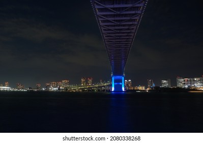 Rainbow Bridge Night Tokyo Japan