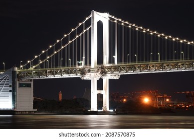 Rainbow Bridge Taken From Takeshiba Passenger Ship Terminal In Tokyo