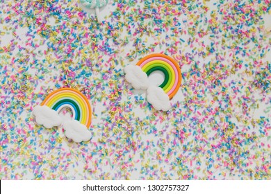 rainbow candy small candy colored background