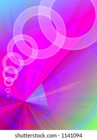 rainbow with circles and stripes background