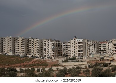 A Rainbow In The City Of Idlib, Northern Syria