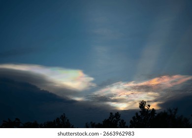 rainbow clouds in the sky