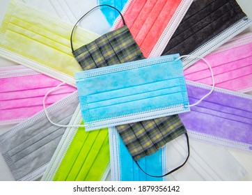 Rainbow Color Face Masks Virus Protection Stock Photo 1879356142 ...