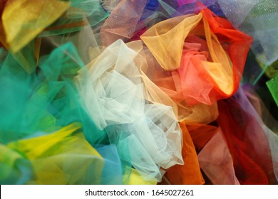 Rainbow Color Piece Of Dance Fabric 