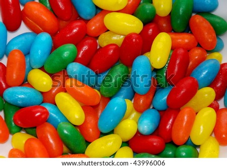 Rainbow colored candies