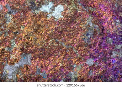 rainbow colored chalcopyrite texture macro photo - Shutterstock ID 1291667566