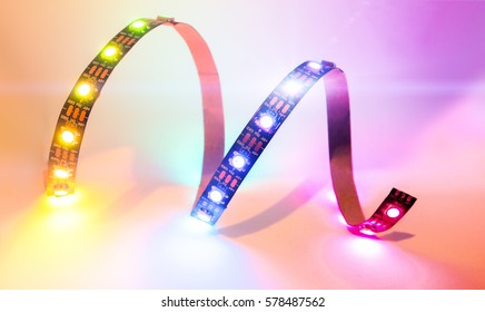 Rainbow Colored LED Strip