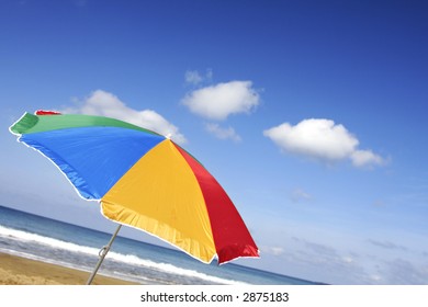 Rainbow Colored Parasol Jaunty Angle Attractive Stock Photo 2875183 ...