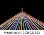 Rainbow Colored Threads Through Needle Eyelet