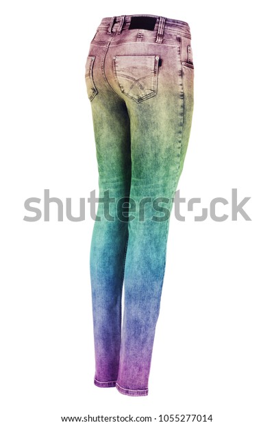 rainbow colored jeans