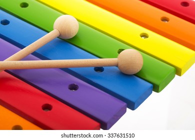 wooden rainbow xylophone