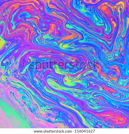 Rainbow colors created by soap, bubble,wall art, colors mixsigne from oil makes can use background,Fancy Dream Cloud of oil mixed.