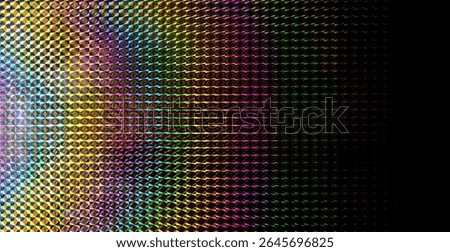Rainbow diffraction grating creating a beautiful spectrum effect with vibrant colors
