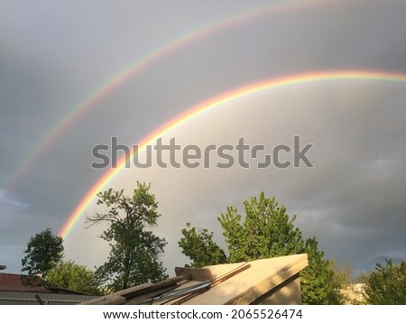 rainbow double easter miracle sky