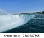 Rainbow emitting from Niagara Falls