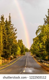 Rainbow at the end of the row