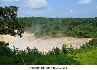 Rainbow Formation Over Gurara Fall, Niger State Nigeria