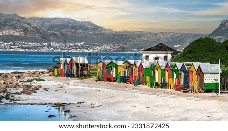 Rainbow Hues by the Sea: Captivating Change Rooms at Muizenberg Beach, Cape Town - Colourful Coastal Retreat, Iconic Beach scape, Quirky Seaside Vibes

