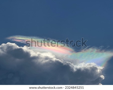 rainbow Iridescent Pileus Cloud at Doi Inthanon, Thailand