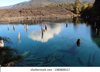 Rainbow Lagoon In The National Park Conguillío
