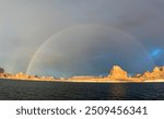 a rainbow in lake powell 