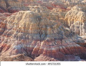 Rainbow Landforms Located Xin Jiang China Stock Photo 491721355 ...