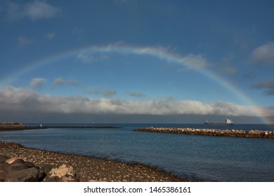 Rainbow at Las Teresitas Beach, Tenerife, Canary Islands