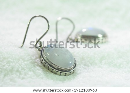 Rainbow Moonstone 925 Solid Sterling Silver Earrings Silver Jewelry.