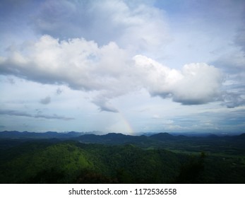 rainbow in mountain.