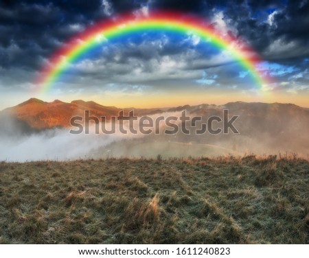 Similar – Image, Stock Photo After today’s news, here’s a rainbow for everyone